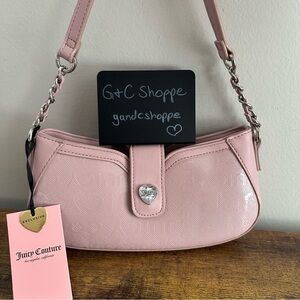 New Juicy Couture Starry Night Dusty Blush Pink Shoulder Handbag Silver Cute
